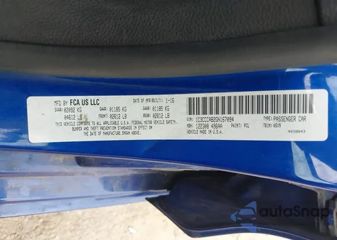 2016 Chrysler 200 Limited from USA, damaged, VIN 1C3CCCAB2GN167094